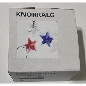 IKEA KNORRALG LED String Light With 12 Stars Battery Operated Sealed 4th July